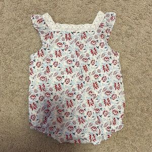 Janie and Jack Red,White, Blue Paisley Bubble 12-18M